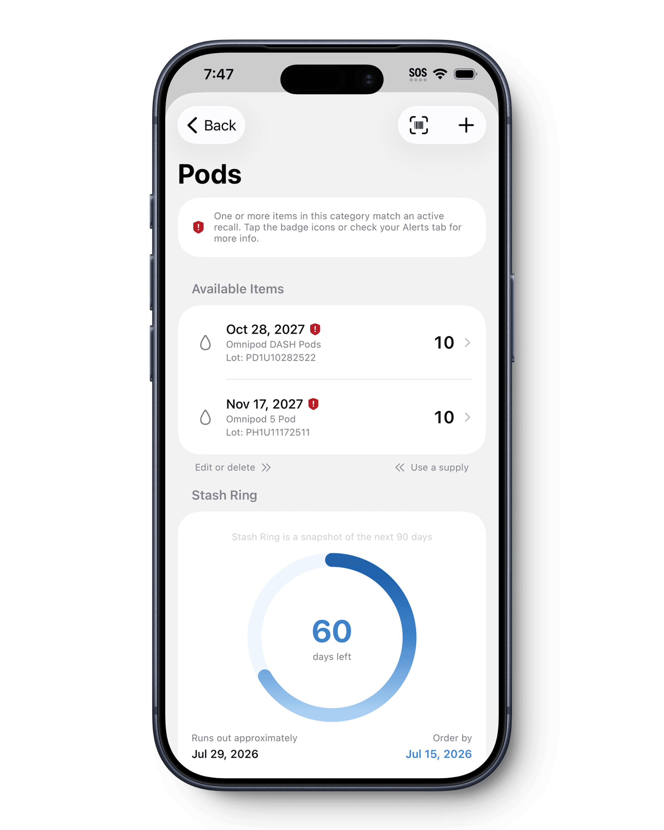 Automatic Recall Alerts