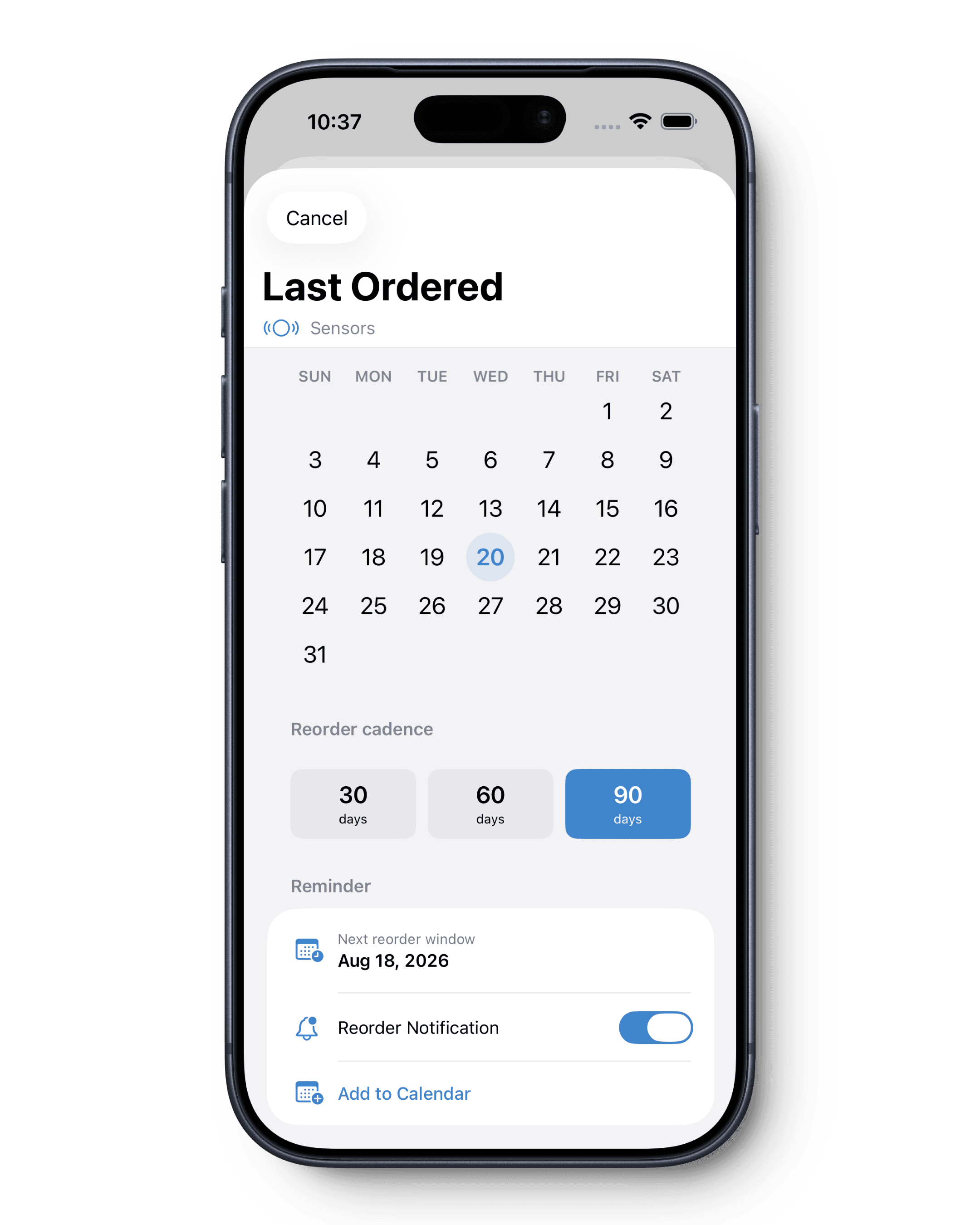 Reorder Reminders